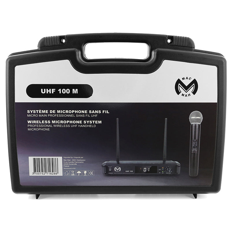 Stație microfon de mână wireless UHF cu LCD Mac Mah UHF 100M