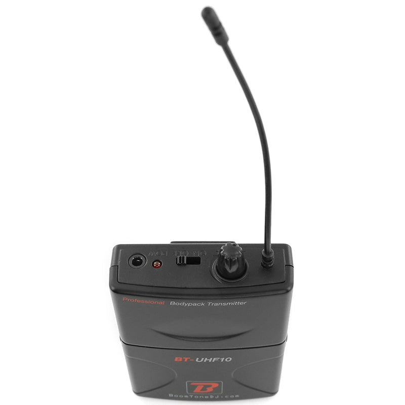 Stație 1 microfon wireless cu cască UHF 539,3 MHz BoomTone DJ UHF 10HL F7