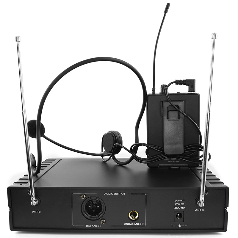 Stație 1 microfon wireless cu cască UHF 539,3 MHz BoomTone DJ UHF 10HL F7