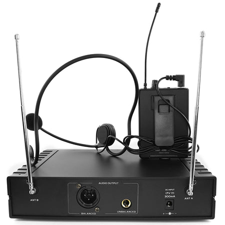 Stație 1 microfon wireless cu cască UHF 539,3 MHz BoomTone DJ UHF 10HL F7