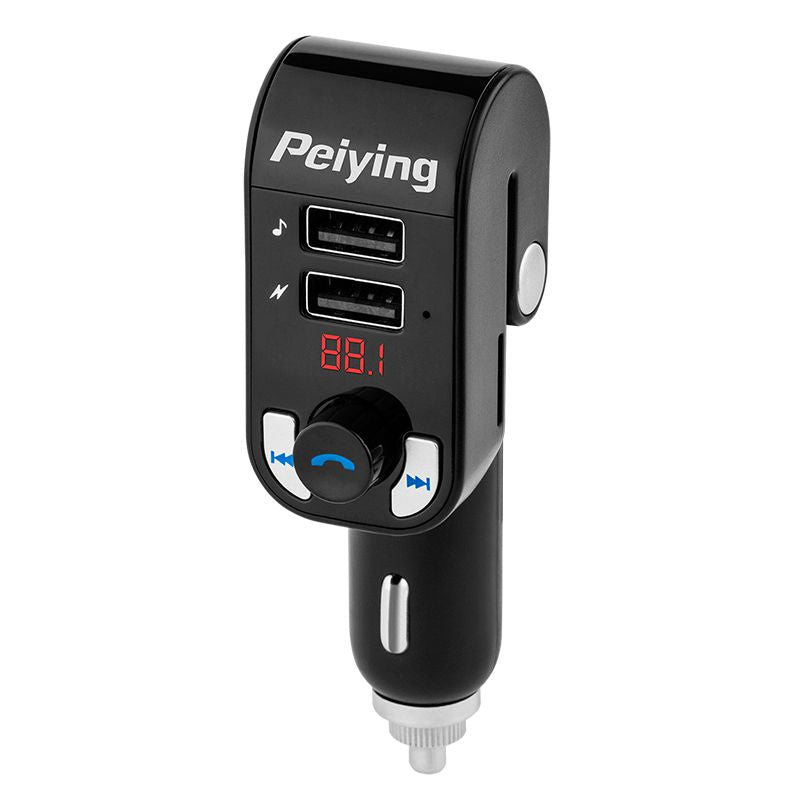 Modulator FM auto cu Bluetooth, 2 porturi USB și slot microSD Peiying URZ0466