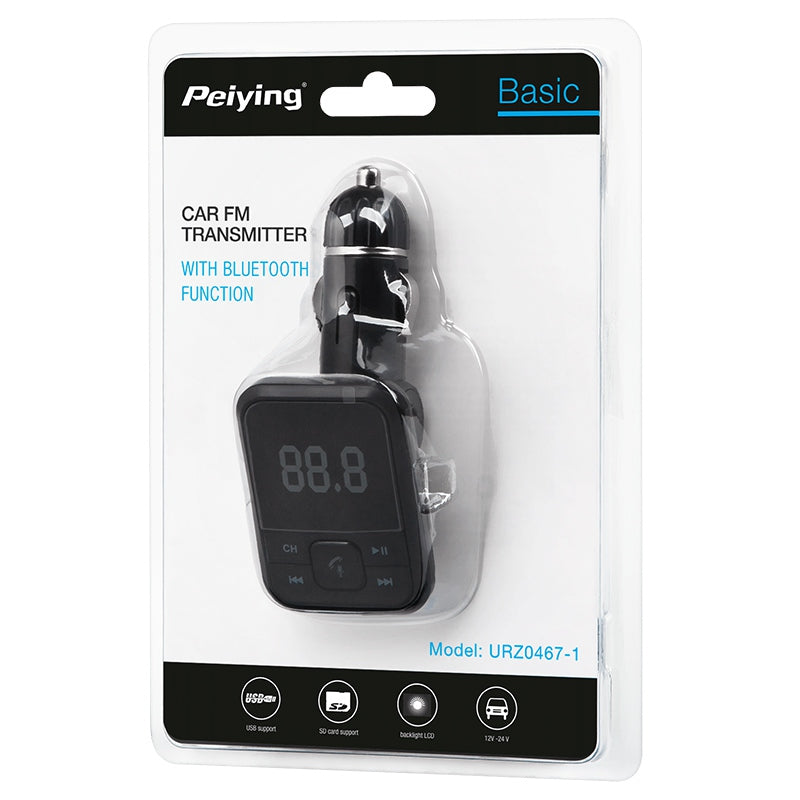 Modulator FM auto cu Bluetooth 5.0, USB și card microSD Peiying URZ0467-1