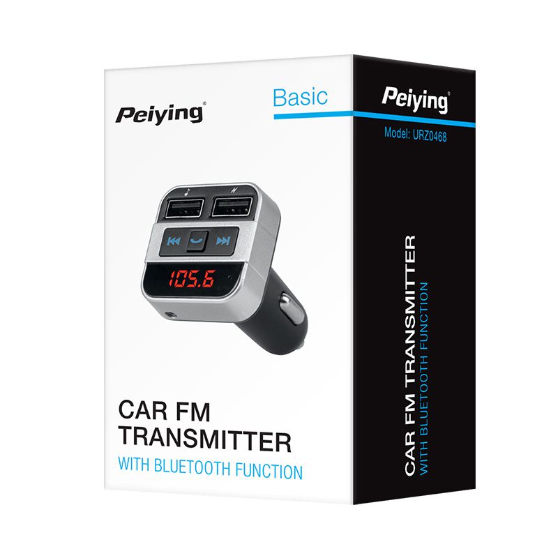 Modulator FM auto cu Bluetooth 4.2 și 2 porturi USB Peiying URZ0468