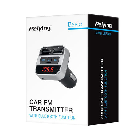Modulator FM auto cu Bluetooth 4.2 și 2 porturi USB Peiying URZ0468