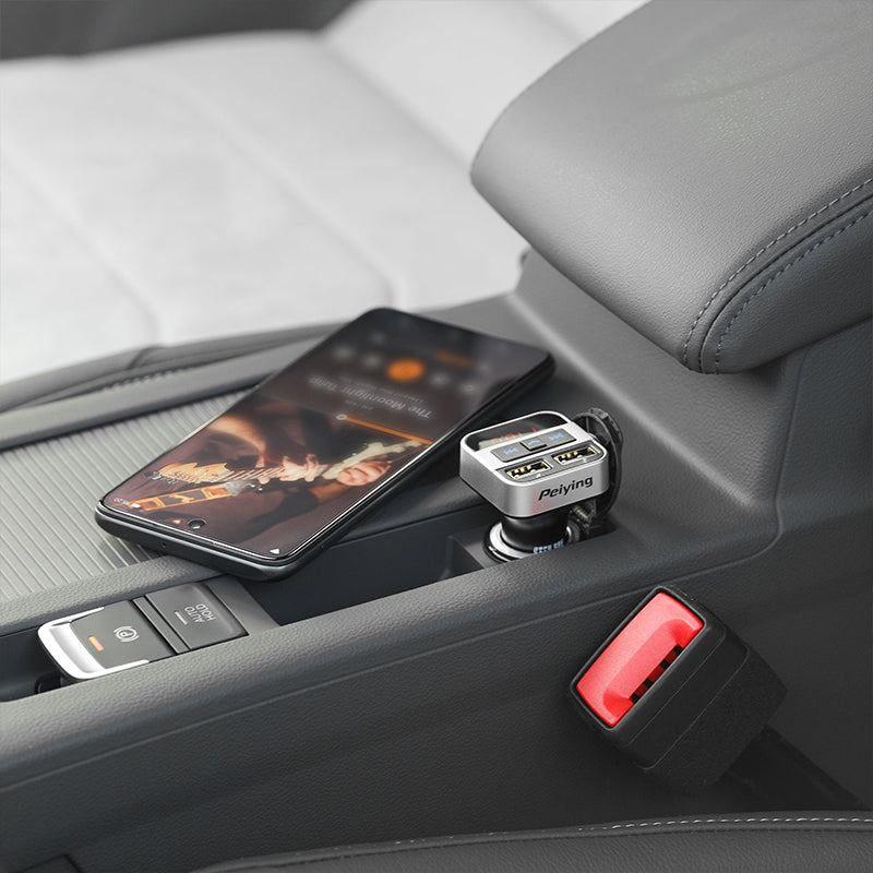 Modulator FM auto cu Bluetooth 4.2 și 2 porturi USB Peiying URZ0468