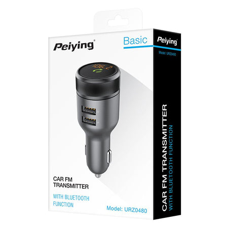Modulator FM cu Bluetooth 4.2 și 2 porturi USB cu afișaj LED Peiying URZ0480