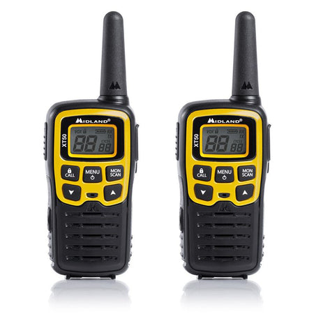 Set stații radio PMR Midland XT-50 cu 24 de canale și valiză de transport URZ0621