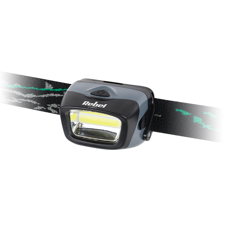 Lanternă frontală LED COB 3 W cu flux luminos de 120 lm Rebel URZ0905