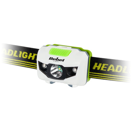 Lanternă frontală LED 3 W cu flux luminos de 120 lm și iluminare până la 150 m Rebel URZ0906