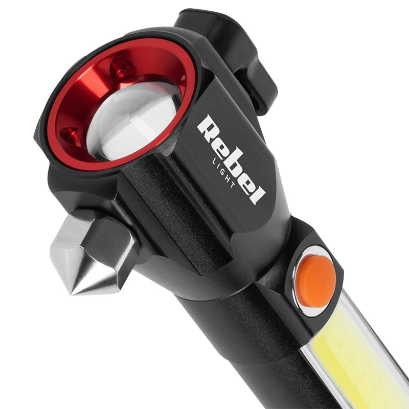 Lanternă multifuncțională cu acumulator LED + COB cu rază de iluminare de 200 m Rebel URZ0941-1