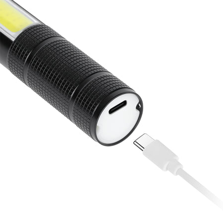 Lanternă multifuncțională cu acumulator LED + COB cu rază de iluminare de 200 m Rebel URZ0941-1