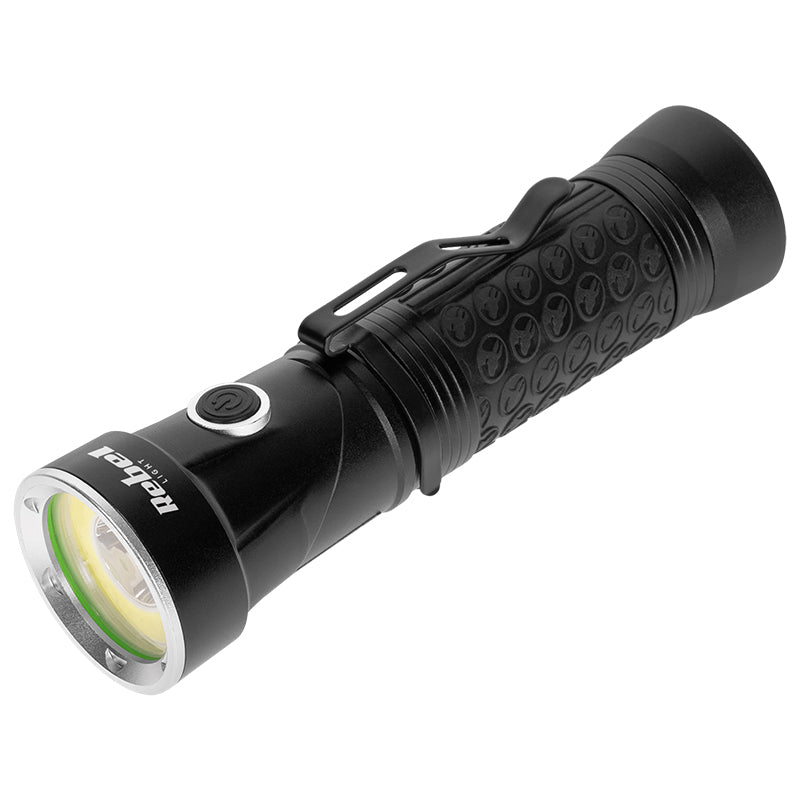 Lanternă LED reîncărcabilă 10 W T6 + COB cu protecție IPX5 Rebel URZ0947