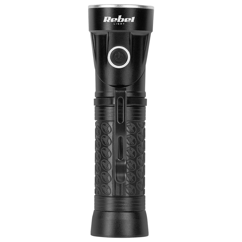 Lanternă LED reîncărcabilă 10 W T6 + COB cu protecție IPX5 Rebel URZ0947