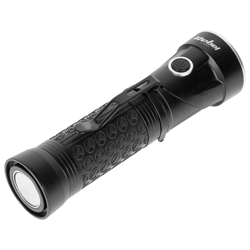 Lanternă LED reîncărcabilă 10 W T6 + COB cu protecție IPX5 Rebel URZ0947