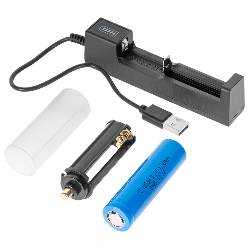 Lanternă LED reîncărcabilă 10 W T6 + COB cu protecție IPX5 Rebel URZ0947