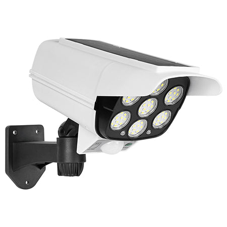 Lampă solară cu aspect de cameră falsă cu 77 LED-uri și senzor de mișcare Rebel URZ1009