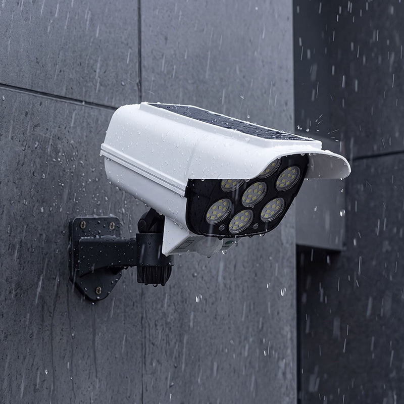 Lampă solară cu aspect de cameră falsă cu 77 LED-uri și senzor de mișcare Rebel URZ1009