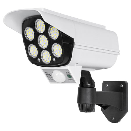 Lampă solară cu aspect de cameră falsă cu 77 LED-uri și senzor de mișcare Rebel URZ1009