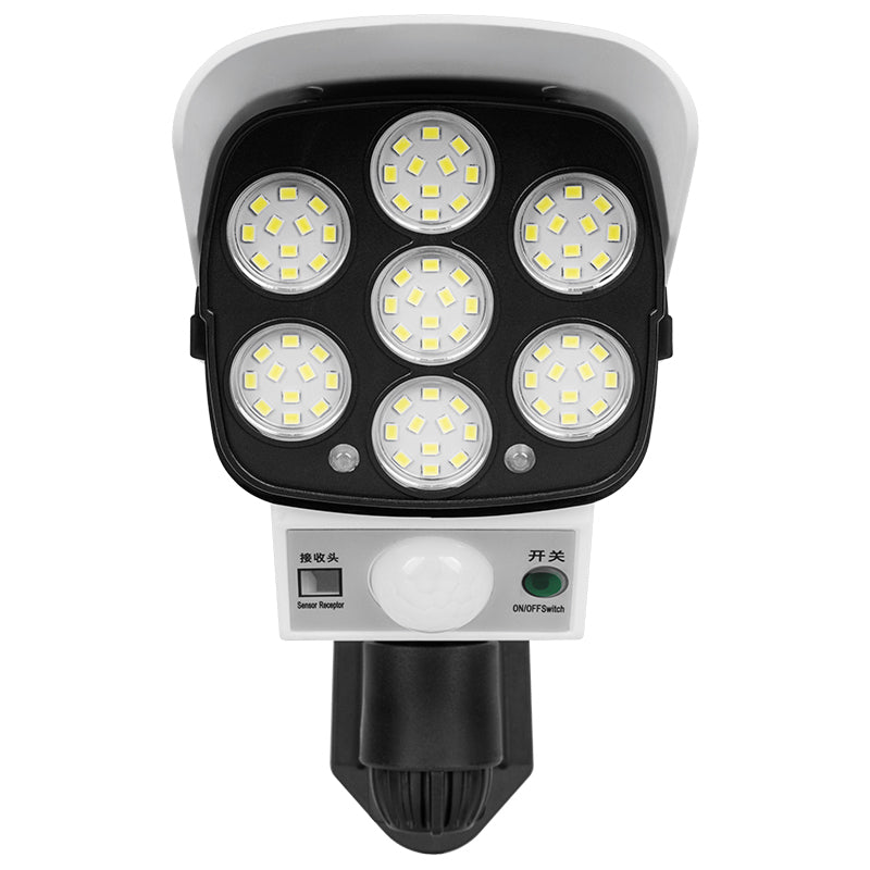 Lampă solară cu aspect de cameră falsă cu 77 LED-uri și senzor de mișcare Rebel URZ1009