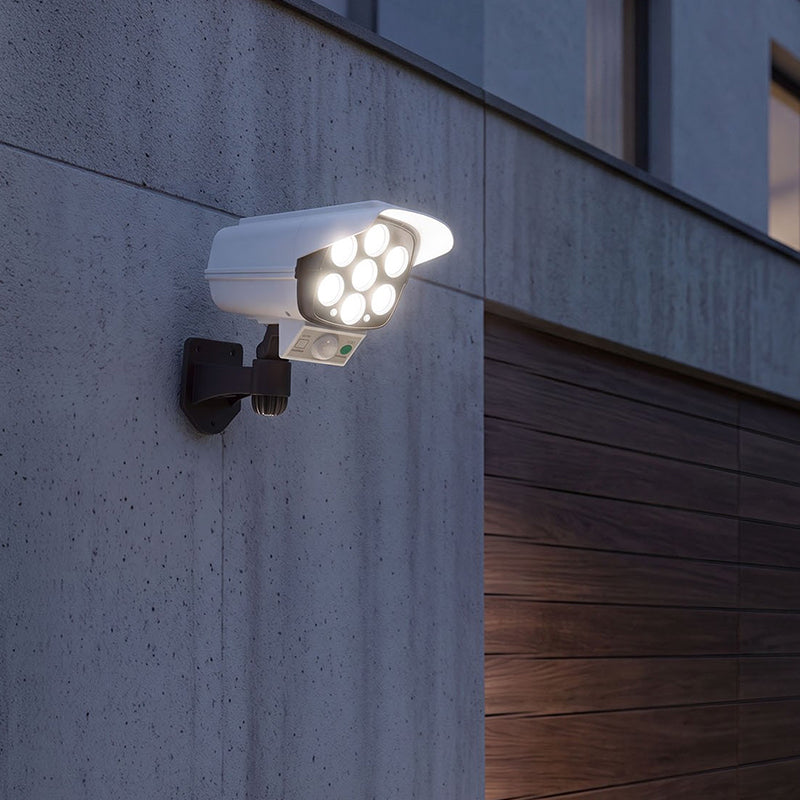 Lampă solară cu aspect de cameră falsă cu 77 LED-uri și senzor de mișcare Rebel URZ1009