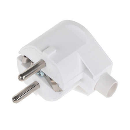 Ștecher Schuko la 90° model WT-20 alb URZ3002