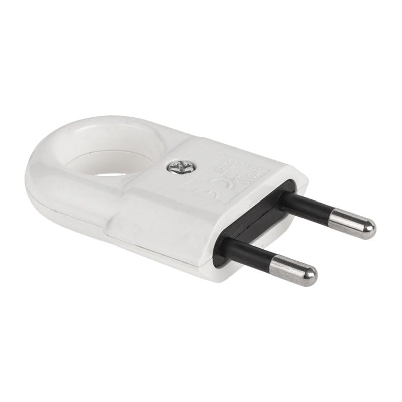 Ștecher plat tip Euro WTP2C alb de 2,5 A URZ3013