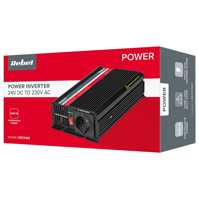 Invertor de tensiune de la 24 V DC la 230 V AC 1000 W Kemot URZ3166