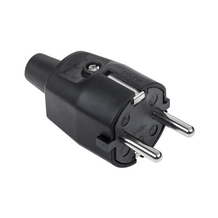 Ștecher cauciucat 16 A/250 V negru 2209 URZ3174