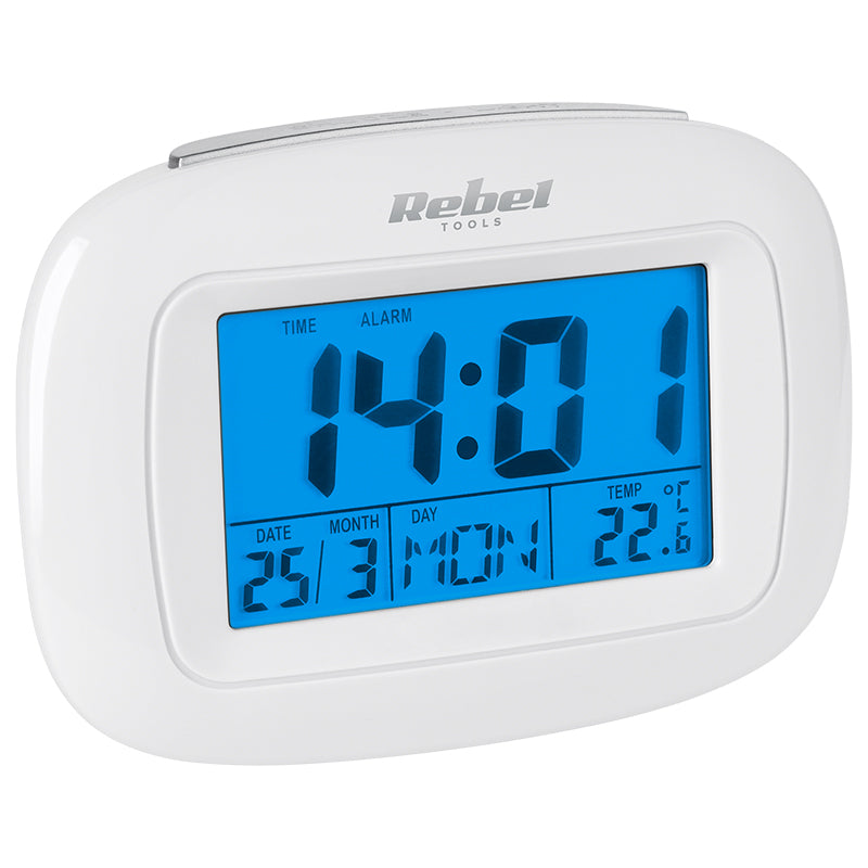 Ceas digital multifuncțional cu termometru și afișaj iluminat Rebel URZ3219-1