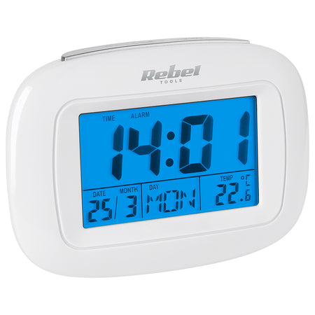 Ceas digital multifuncțional cu termometru și afișaj iluminat Rebel URZ3219-1