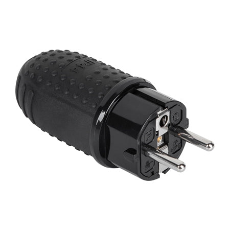 Stecher 16a/250v- Ip44 Negru 2237
