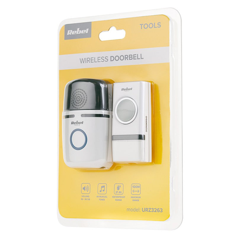 Sonerie fără fir cu 48 de melodii și alimentare 230 V Rebel URZ3263