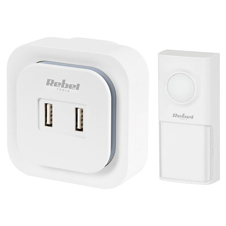 Sonerie wireless cu 2 porturi USB și 36 de melodii Rebel URZ3266