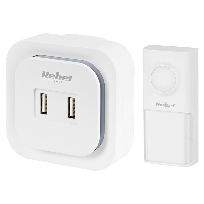 Sonerie wireless cu 2 porturi USB și 36 de melodii Rebel URZ3266