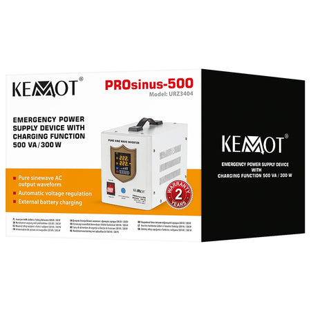 Sursă de alimentare neîntreruptibilă UPS PROsinus-300 cu undă sinusoidală pură de 300 W, 12 V Kemot URZ3404