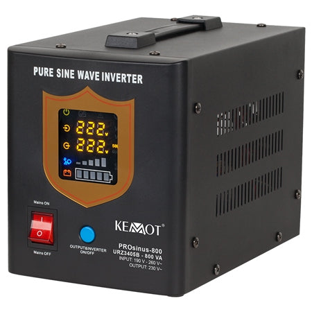 UPS pentru centrale termice cu undă sinusoidală pură de 800 VA/500 W la 12 V Kemot URZ3405B
