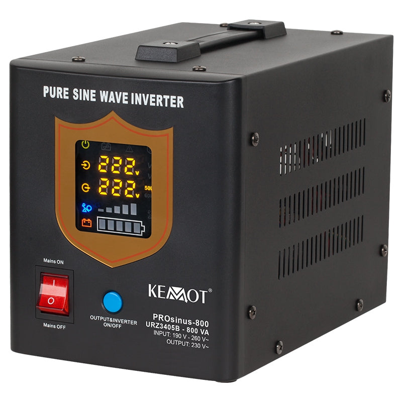 UPS pentru centrale termice cu undă sinusoidală pură de 800 VA/500 W la 12 V Kemot URZ3405B