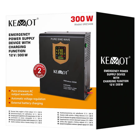 Sursă de alimentare neîntreruptibilă UPS cu sinus pur 500VA/300W și 12V Kemot URZ3408