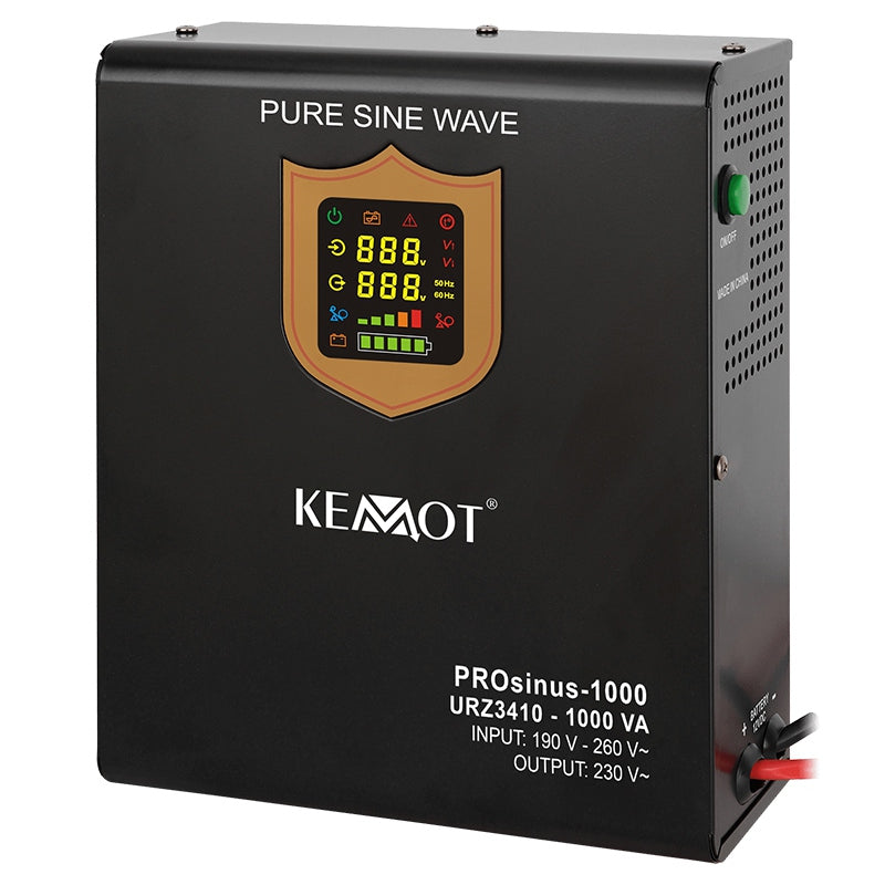 Sursă de alimentare neîntreruptibilă UPS cu undă sinusoidală pură 1000 VA/700 W, 12 V Kemot URZ3410