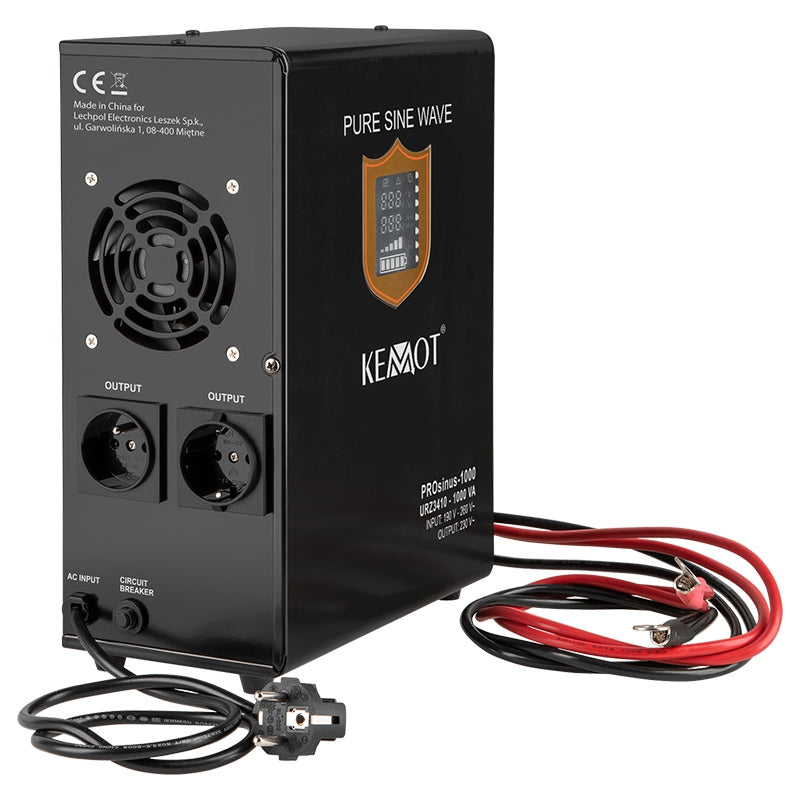 Sursă de alimentare neîntreruptibilă UPS cu undă sinusoidală pură 1000 VA/700 W, 12 V Kemot URZ3410