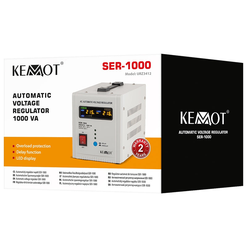 Stabilizator automat de tensiune de 1000 VA cu transformator toroidal Kemot URZ3412