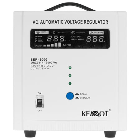 Stabilizator automat de tensiune de 3000 VA cu ieșire de 230 V Kemot URZ3414
