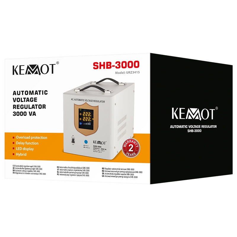 Stabilizator automat de tensiune cu servomotor 3000 VA 230 V Kemot URZ3415