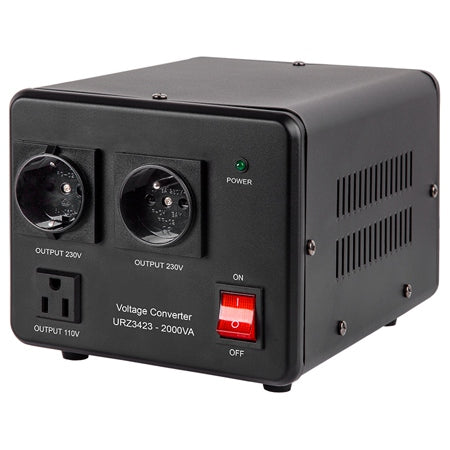 Convertor de tensiune 1600 W / 2000 VA 230 V - 115 V cu transformator toroidal Kemot URZ3423