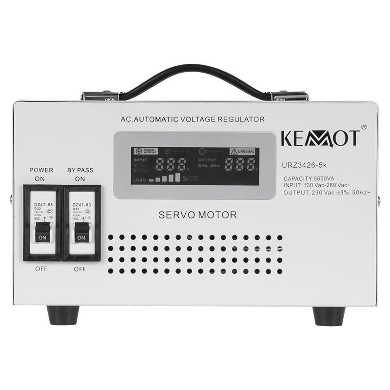 Stabilizator de tensiune cu servomotor 5000 VA monofazat Kemot URZ3426-5K