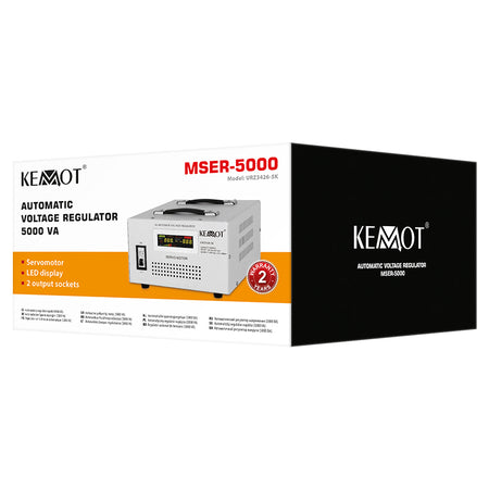 Stabilizator de tensiune cu servomotor 5000 VA monofazat Kemot URZ3426-5K