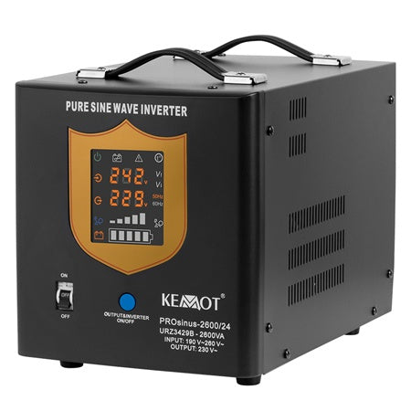 Invertor UPS cu undă sinusoidală pură 2600VA/1800W 24V Kemot URZ3429B