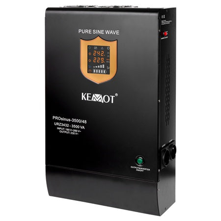 UPS cu undă sinusoidală pură 3500 VA / 2400 W 48 V Kemot URZ3432