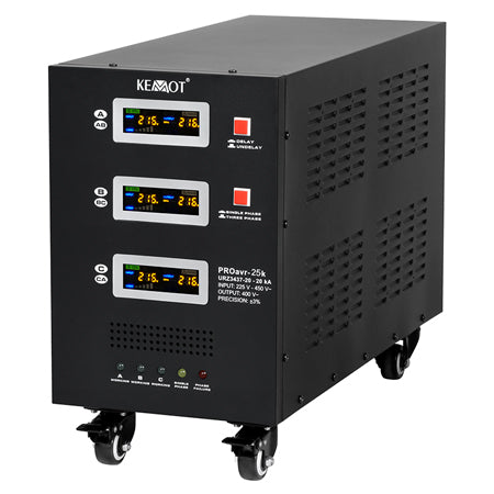 Stabilizator de tensiune cu servomotor trifazat 25 kVA PROAVR-25K Kemot URZ3437-25