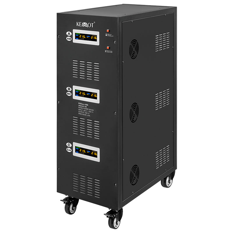 Stabilizator de tensiune cu servomotor trifazat PROAVR-80K 80 kVA 400 V Kemot URZ3437-80